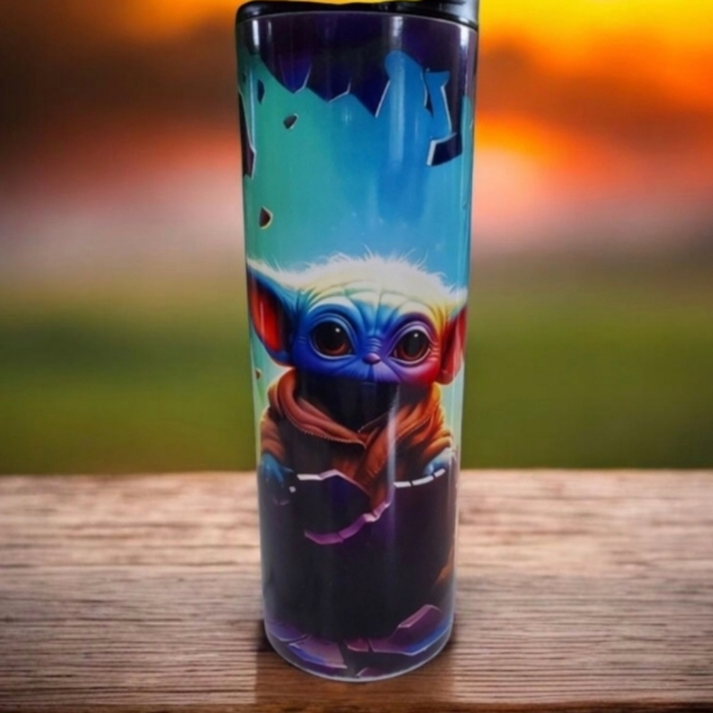 Grogu 20oz Tumbler with duo lids 🎉sale The Mandalorian
